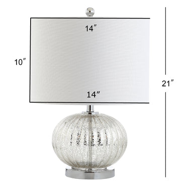 Judith 21" Mercury Glass LED Table Lamp - JONATHAN Y